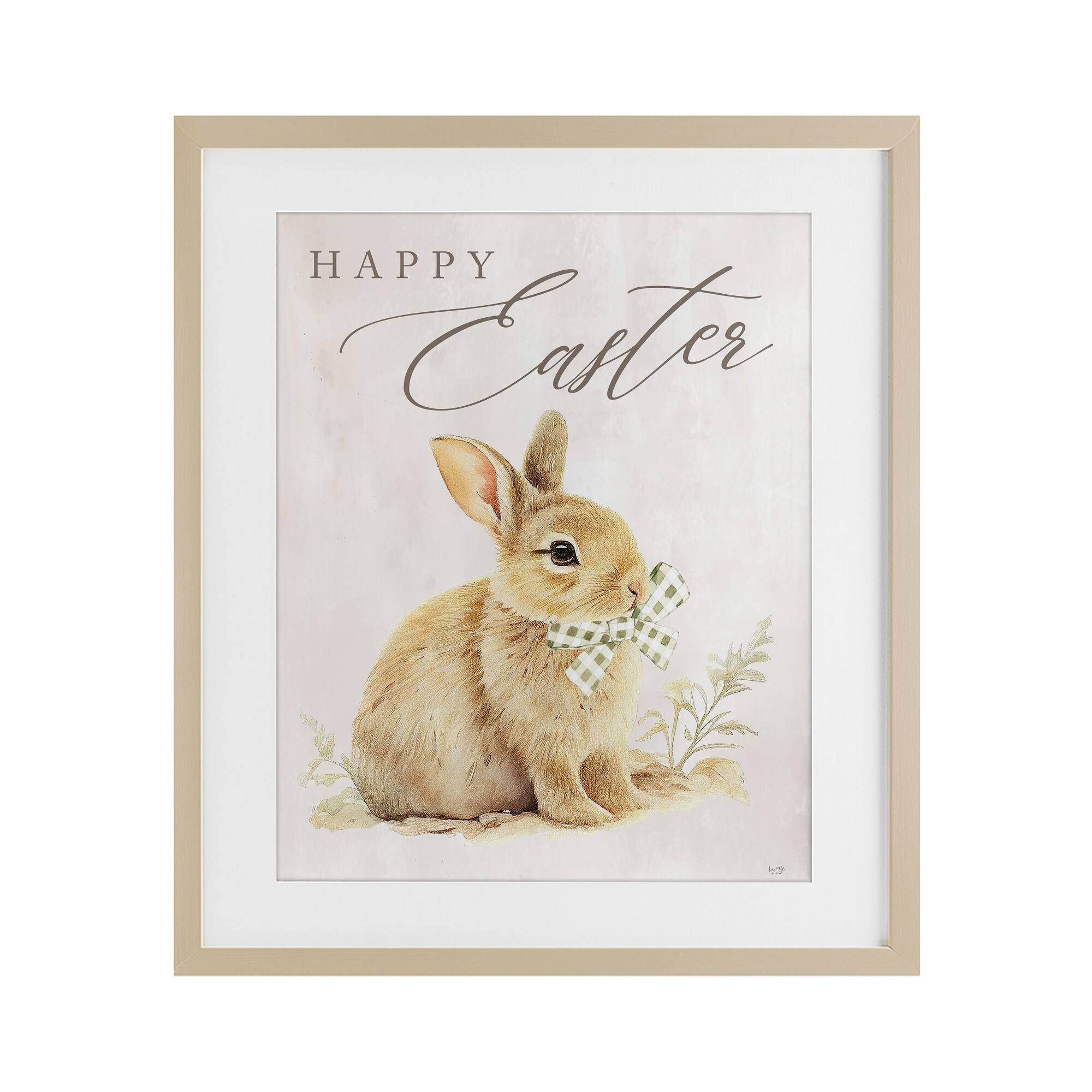 Stupell Industries Happy Easter Bunny Framed Wall Art